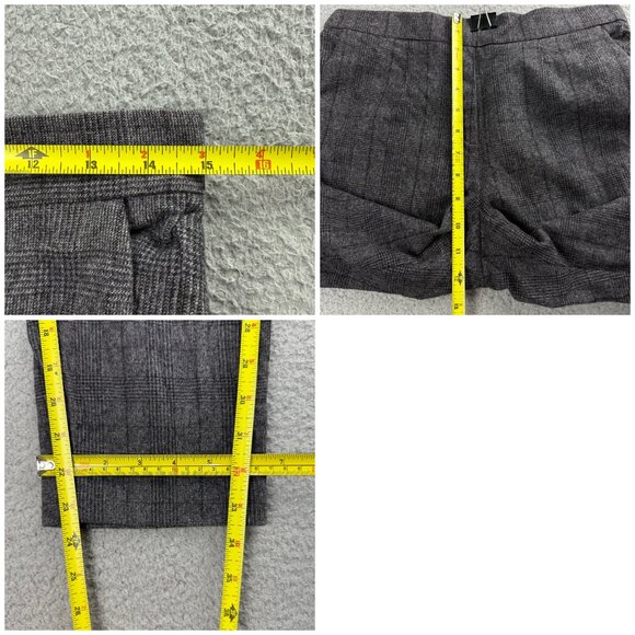 Aritzia Babaton Pants Womens 8 Grey Plaid Cohen Ankle Trousers Wool Cashmere 1 - Picture 7 of 7